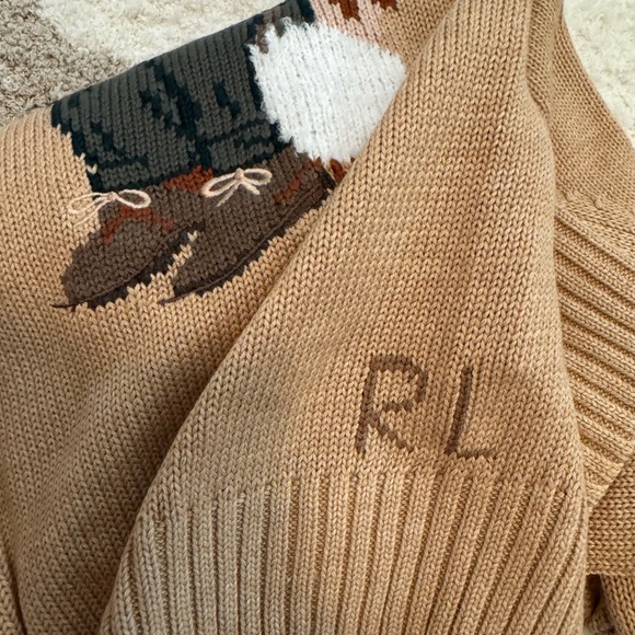 Ralph Lauren Tan and Cream Knit Cardigan - Picture 5 of 7